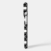 Monogrammen van hedendaags zwart-wit patroon Case-Mate iPhone case (Achterkant / Links)