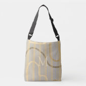 Monogrammen van het Abstracte patroon van het grij Crossbody Tas (Voorkant)