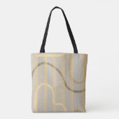 Monogrammen van het Abstracte patroon van het grij Tote Bag (Achterkant)