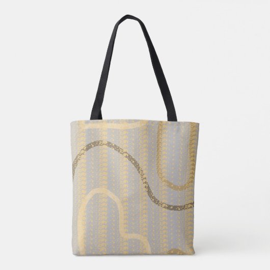 Monogrammen van het Abstracte patroon van het grij Tote Bag (Achterkant)