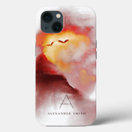 Monogrammen van het hete zonnegebergte Case-Mate iPhone case