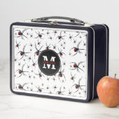 Monogrammen van het rode en zwarte spinpatroon (In situ)