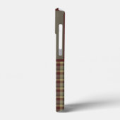 Monogrammen van maroon, tan en grijs geplakt Case-Mate iPhone case (Achterkant / Links)