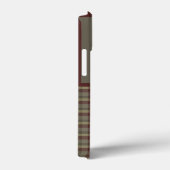 Monogrammen van maroon, tan en grijs geplakt Case-Mate iPhone case (Achterkant / Rechts)