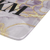 Monogrammen van Paarse en goudinktmarmer Snijplank (Hoek)