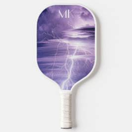 Monogrammen van Paarse luchtsluisbandstakingen Pickleball Paddle