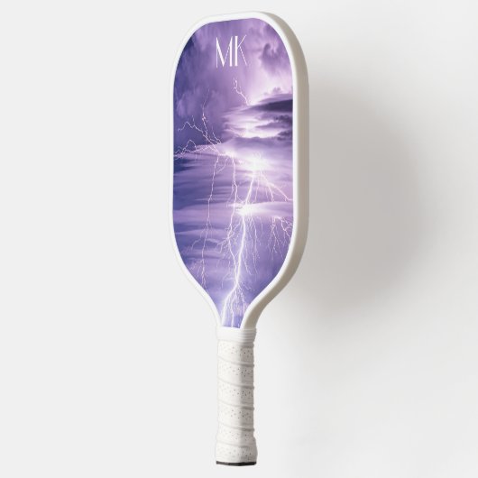 Monogrammen van Paarse luchtsluisbandstakingen Pickleball Paddle (Links)