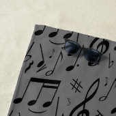 Monogrammen van pianosleutels en muzieknoten strandlaken (In situ)