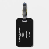 monogrammen van sportgeschenken basketbalpatroon bagagelabel (Achterkant verticaal)