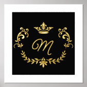 Monogrammen van witte en goudkrooncrest folie afdrukken (Voorkant)