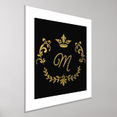 Monogrammen van witte en goudkrooncrest folie afdrukken (Laagn)