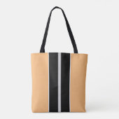 Monogrammen van zwart en perzikkleurblok tote bag (Achterkant)