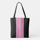 Monogrammen van zwart en roze kleurenblok tote bag (Achterkant)