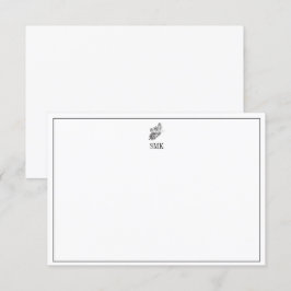 Monogrammen van zwarte en witte vlinder kaart