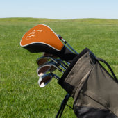Monogrammen - verbrande oranje golfkappen golfheadcover (Insitu)