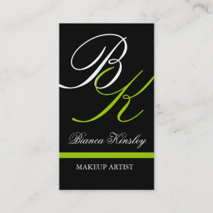 Monogrammen Visitekaartje Makeup Artiest Green