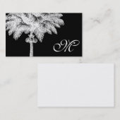 Monogrammen Visitekaartjes van de zwarte palmboom (Voorkant / Achterkant)