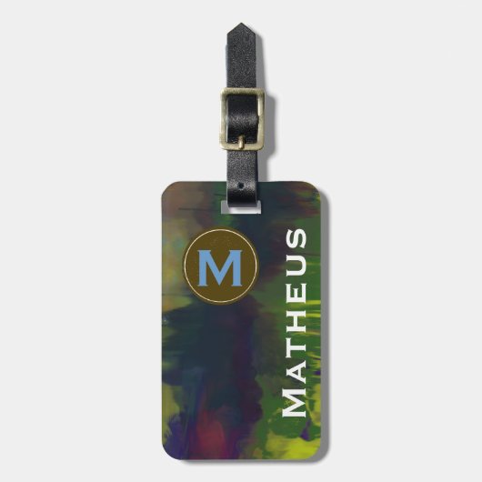 monogrammen - voeg naam toe bagagelabel (Voorkant verticaal)