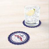 Monogrammen voor anker- en marineblauw-antikanker  kartonnen onderzetters (Insitu)