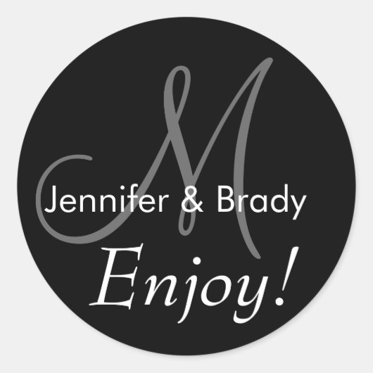 Monogrammen voor de Etiketten van de Huwelijksguns (Voorkant)