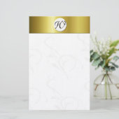 Monogrammen, voor persoonlijk gebruik briefpapier (Staand voorkant)