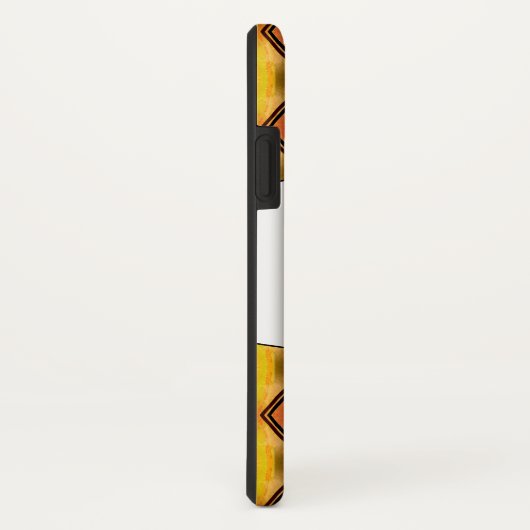 Monogrammen W-telefoontas in dubbelzwart diamant Case-Mate iPhone Case (Achterkant/rechts)