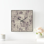 Monogrammen  Wandklok (Huis)