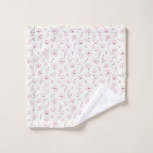 Monogrammen Waterverf Floral Towel Set Bad Handdoek (Wasdoekje)