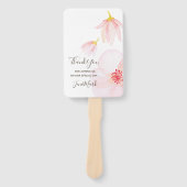 Monogrammen Waterverf Flowers. Spring Wedding Part Handwaaier (Voorkant)