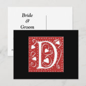 Monogrammen Weddings sparen de Datum Kaart (Voorkant / Achterkant)