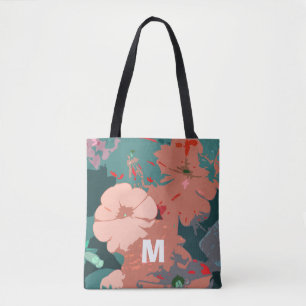 Monogrammen Wildflowers Bloemen Bruiloften Bruidsm Tote Bag