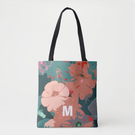 Monogrammen Wildflowers Bloemen Bruiloften Bruidsm Tote Bag (Voorkant)