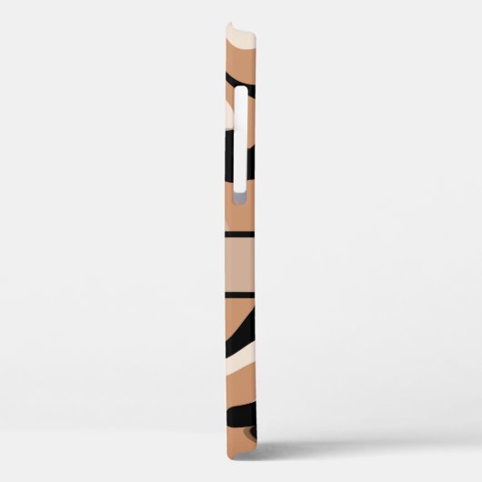 Monogrammen zwart en bruin marmer design Case-Mate iPhone case (Achterkant / Links)