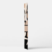 Monogrammen zwart en bruin marmer design Case-Mate iPhone case (Achterkant / Rechts)