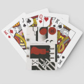 Monogrammen:  zwart en rood, Duits Pokerkaarten (Achterkant)