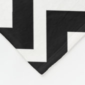 Monogrammen zwart en wit Geometric Zigzag Chevron Fleece Deken (Hoek)