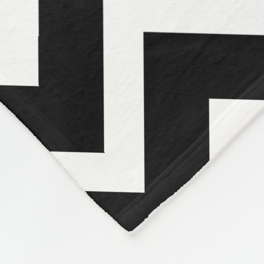 Monogrammen zwart en wit Geometric Zigzag Chevron Fleece Deken (Hoek)