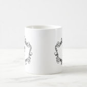 Monogrammen zwart lijst met kroonkoffie-mok koffiemok (Center)