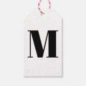 Monogrammen zwart wit aangepast initiaal modern cadeaulabel (Voorkant)