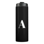 Monogrammen zwart wit aangepast initiaal modern thermosbeker (Voorkant)