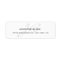 Monogrammen zwart-wit platte moderne minimalist