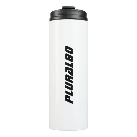 Monogrammen zwart-wit thermosbeker (Voorkant)