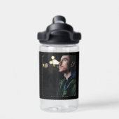 Monogrammen zwart-wit, volledige foto waterfles (Achterkant)