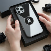 Monogrammen zwart-wit zwart-zwart kleurenblok Case-Mate iPhone case