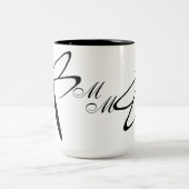 Monogrammen zwarte en witte dragonfly Mok (Center)