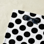 Monogrammen zwarte en witte olifantenband strandlaken (In situ)