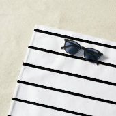 Monogrammen zwarte en Witte stripper Strandlaken (In situ)