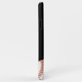 Monogrammen: zwarte honkbalsport Case-Mate iPhone case (Achterkant/rechts)