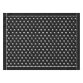 Monogrammen zwarte witte krab Nautical Coastal Tafelkleed (Voorkant (Horizontaal))