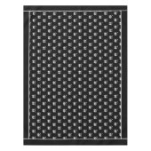 Monogrammen zwarte witte krab Nautical Coastal Tafelkleed (Voorkant)